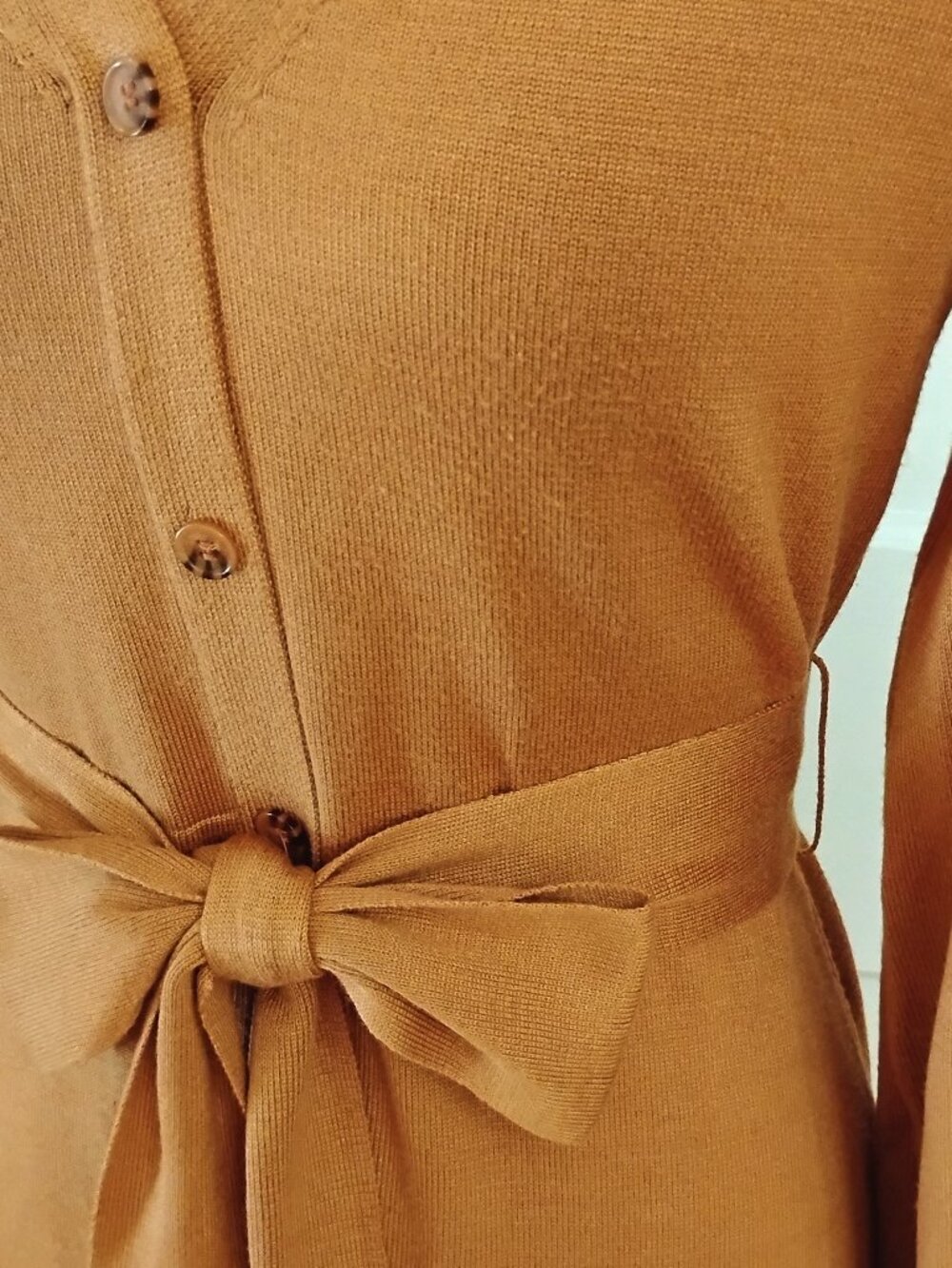 Eliza J Caramel Puff Sleeve Sweater Dress - Picture 5 of 8